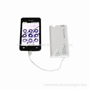 5,600mAh Portable Power Bank with USB Cables, for Smartphones